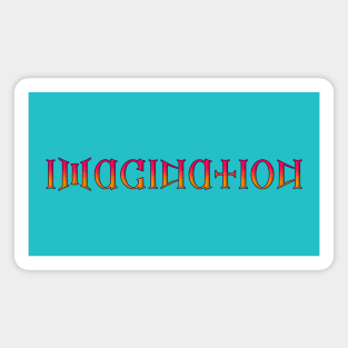 Imagination - Ambigram - Reflection Magnet